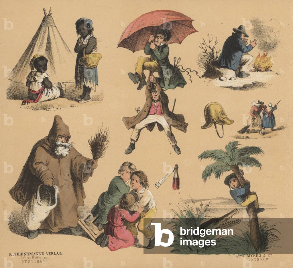 "Juvenilskratzer (Farbe litho)" von European School