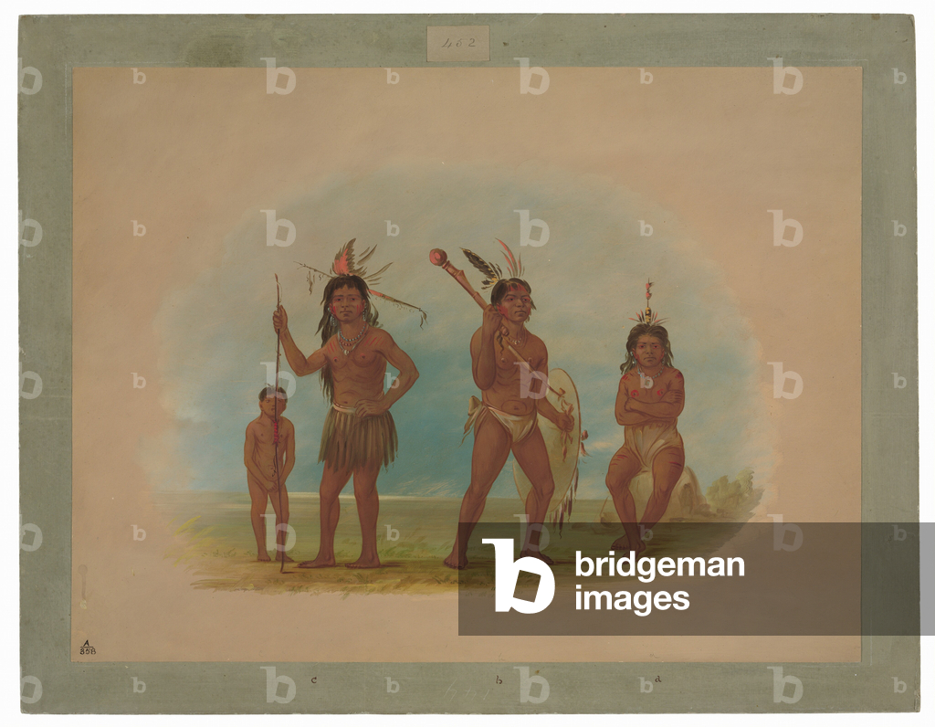 Immagine di Dipinto "Quattro indiani Arowak" 1854 di George Catlin