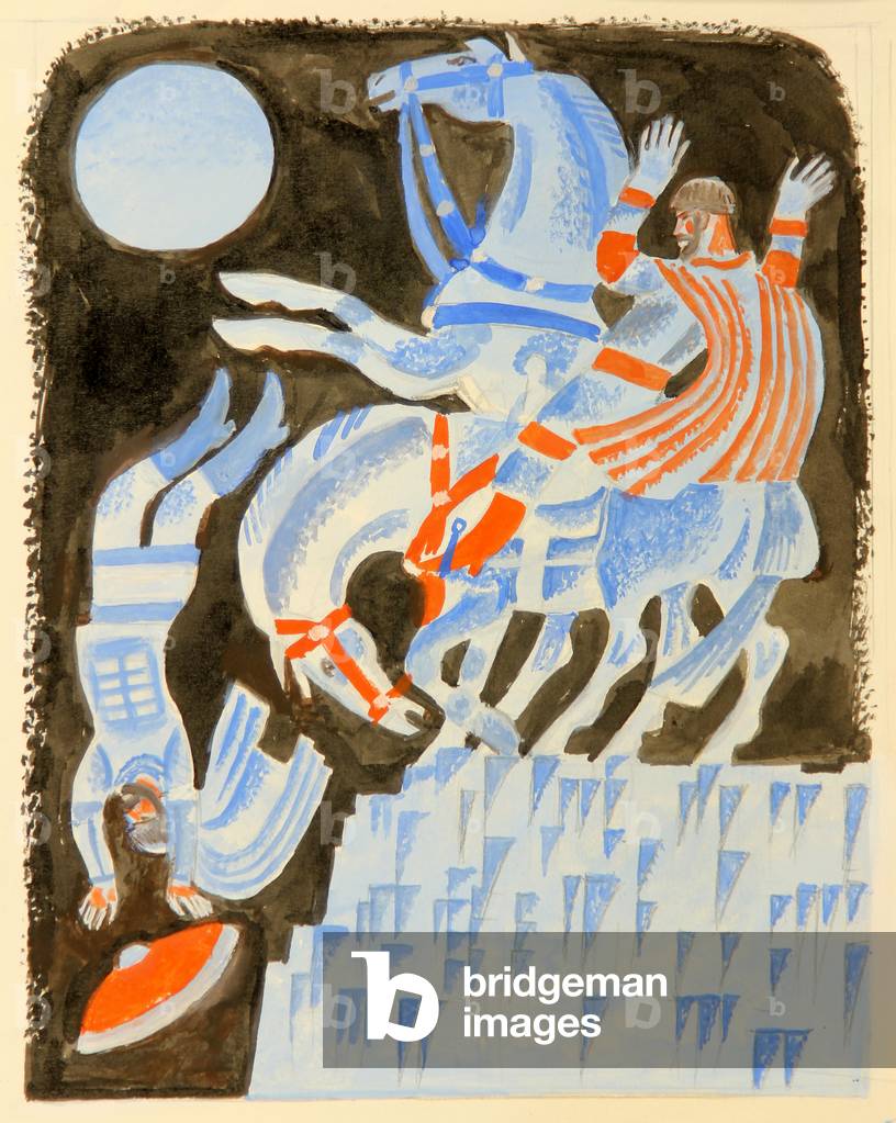 Illustrazione da 'Ruslan e Ludmila 'di Alexander Pushkin, 1820 (gouache su carta)