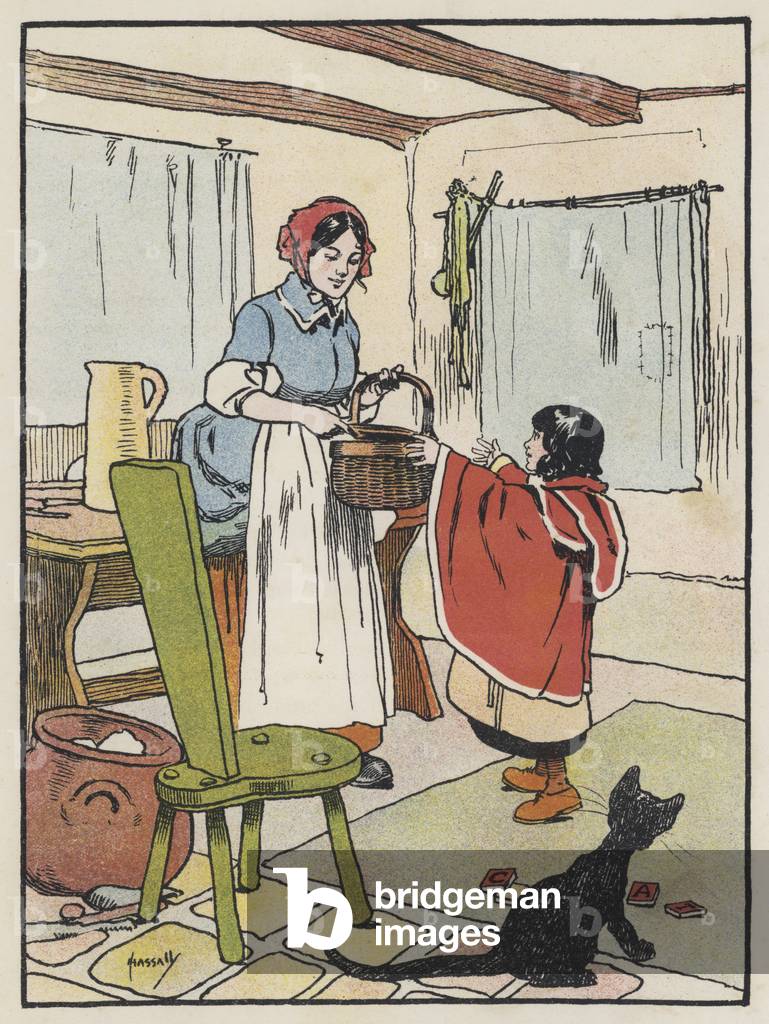 Red Riding-Hood rende pronto per iniziare (colore lito)