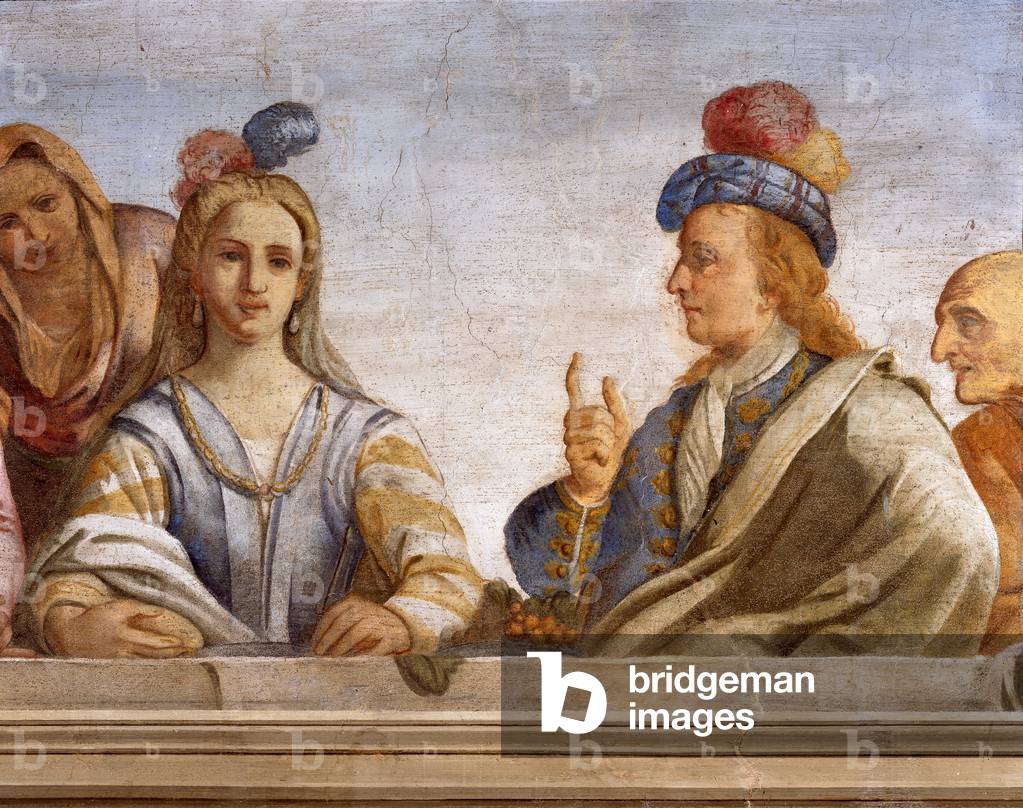 Bild von Gemälde "Barock - Malerei: Refektorium - Die Hochzeit in Kana - Trinita dei Monti" 1694 von Andrea Po