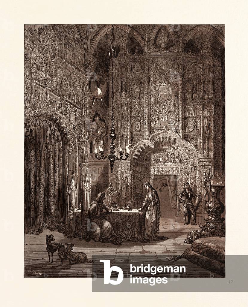 Image of Engraving depicting The Enchanted Castle by Gustave Dore