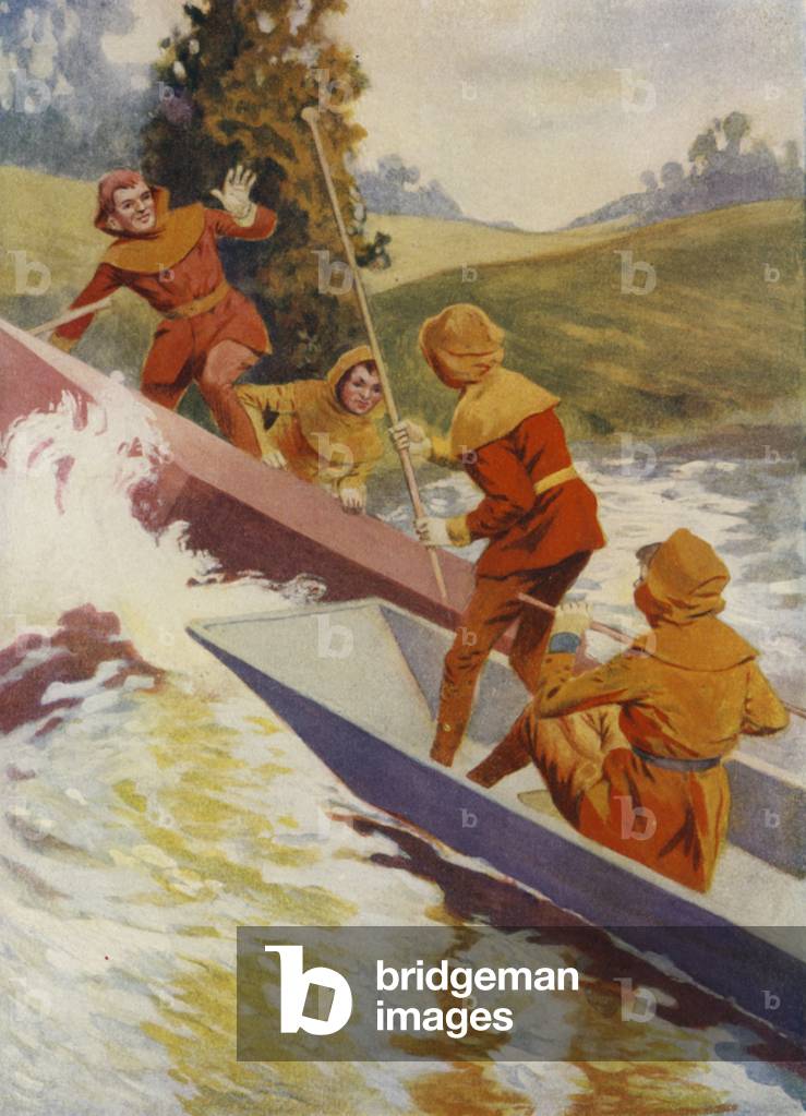 "Ein alter englischer Sport (Farblitho)" 1901 von English School