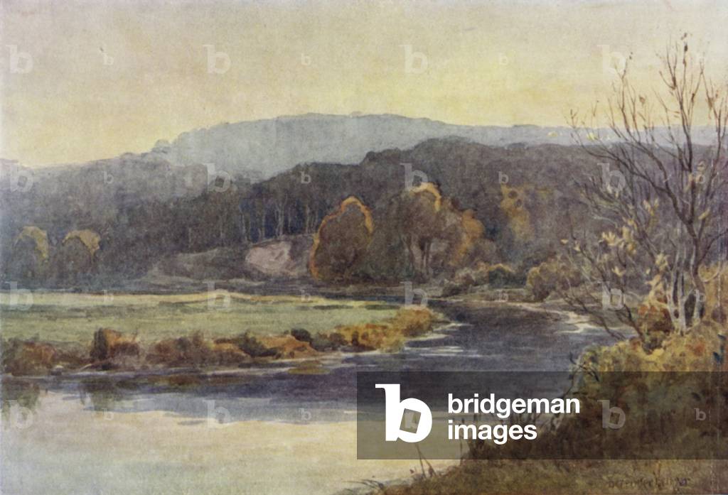 The Woodland and the Waterway (colour litho) by Ernest Benger or Berenger
