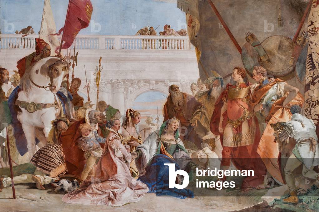 Continenza di Alessandro Magno (particolare), 1743 (affresco)