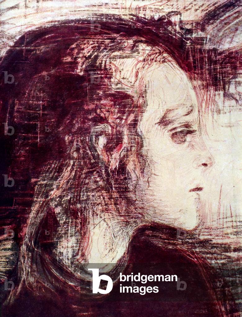 Image of Print depicting The Sick Girl 1907 by Edvard Munch