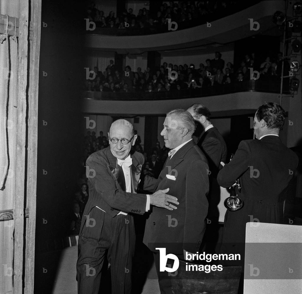 Bild von Fotografie "Igor Strawinsky" 1956 von Marcello Mencarini, b/w