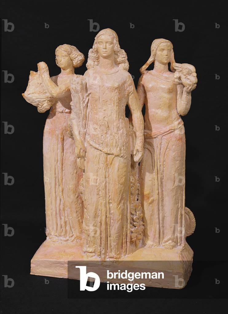 Fiandre, Hainaut, Artois, decorazione per l'edificio Voix du Nord a Lille (gesso)