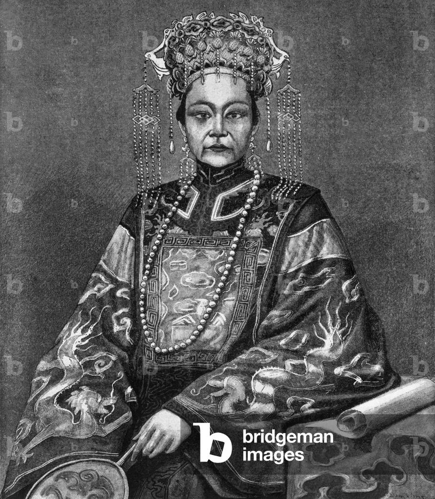 "Tz'u HSI (1835-1908) Imperatrice vedova della Cina" 1900, b/w