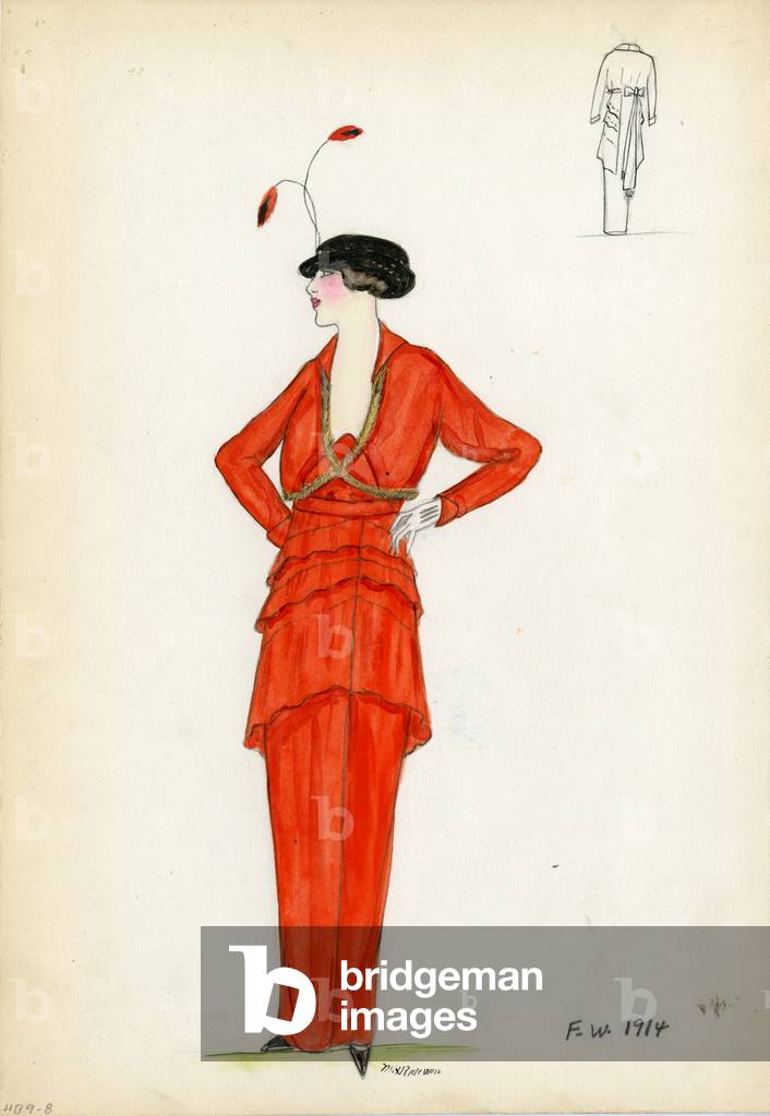 Immagine di Disegno "Abito da giorno" 1914 di Henri Bendel Studio