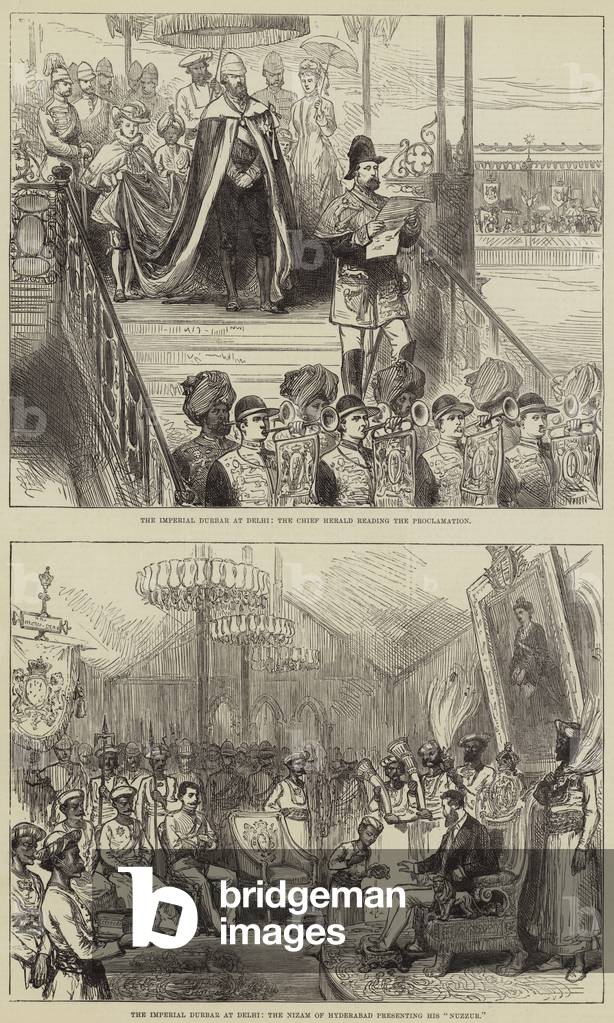 Die Kaiserliche Durbar in Delhi (Gravur)