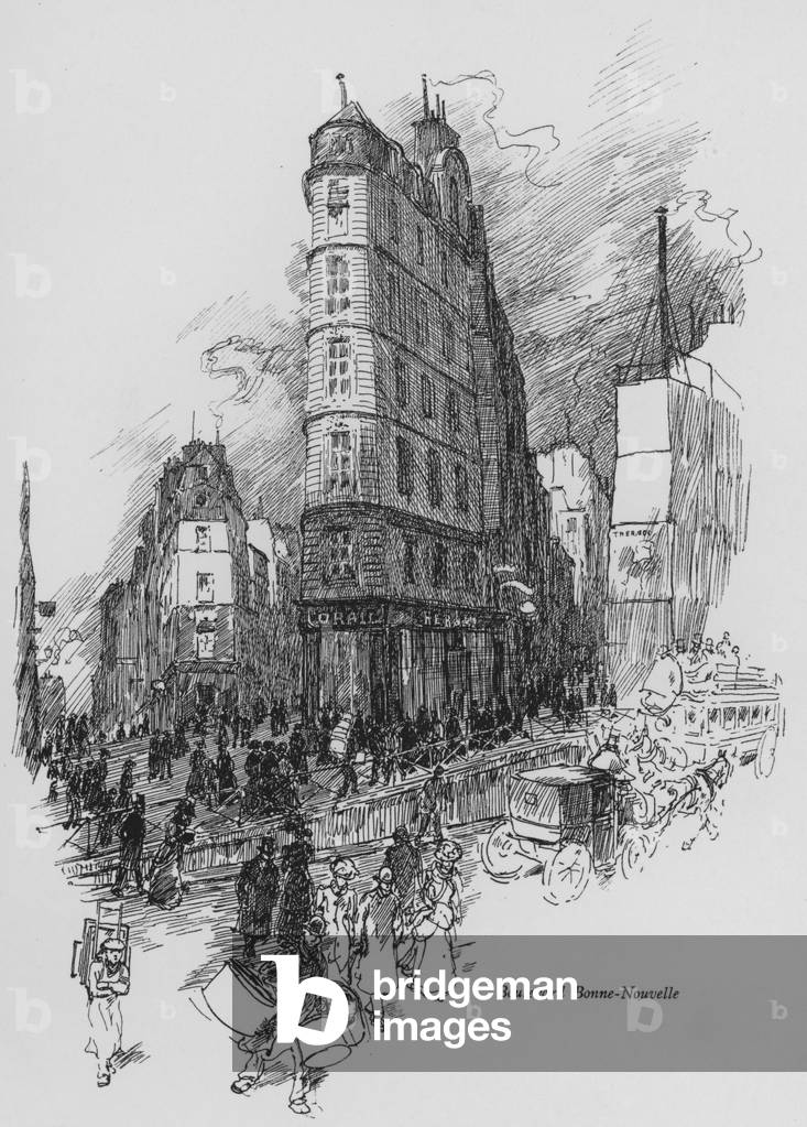 Paris: Boulevard Bonne-Nouvelle (litho)
