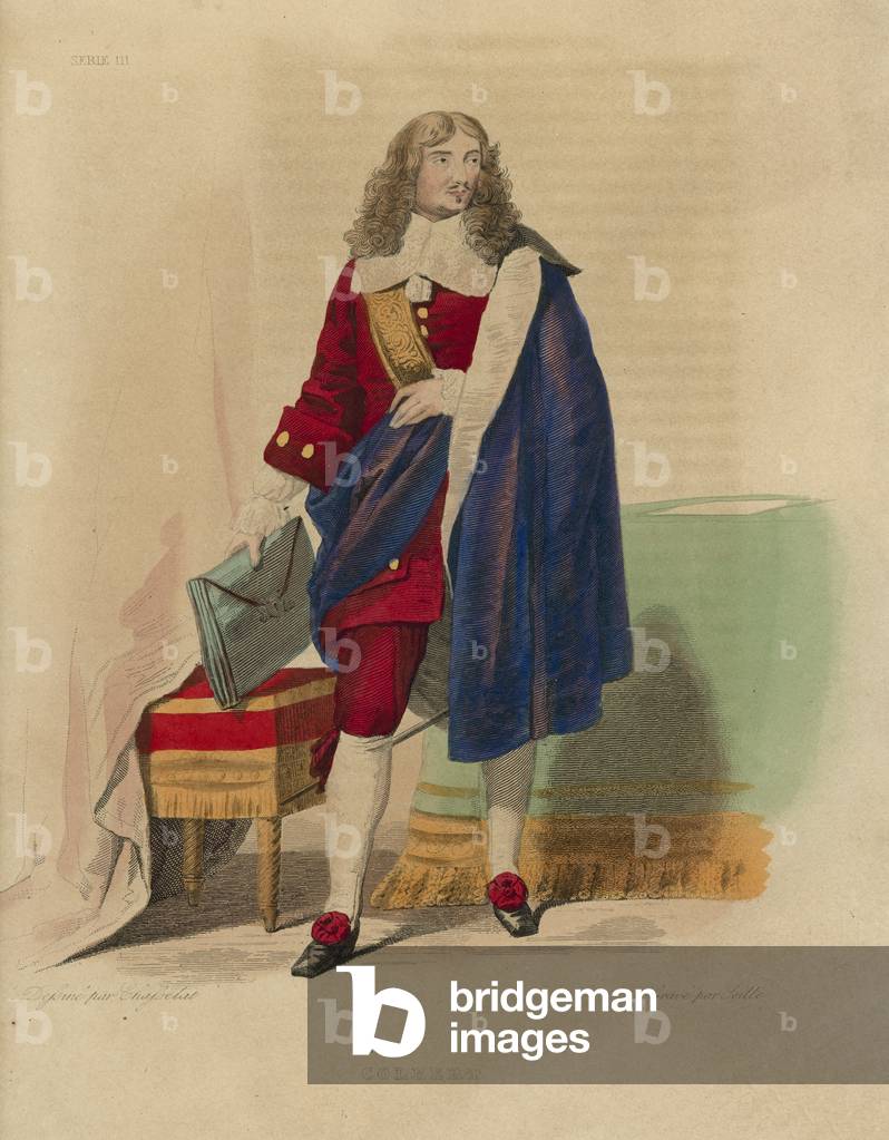 Jean Baptiste Colbert (farbige Gravur)