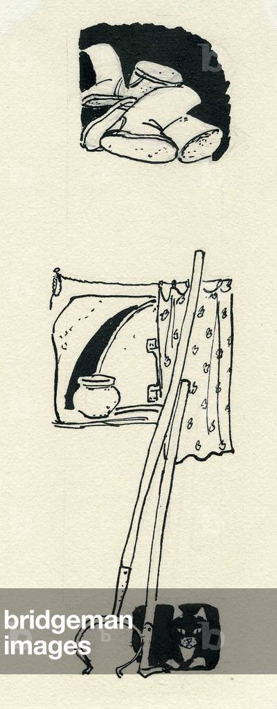 Image of Drawing depicting Illustration from 'The Wind' by Georgy Ball 1964 by Marina Uspenskaya