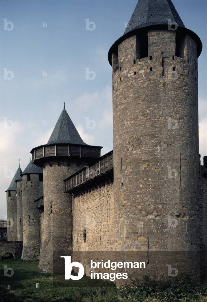 Image of Towers of Chateau Comtal (Count's castle), historic walled city of