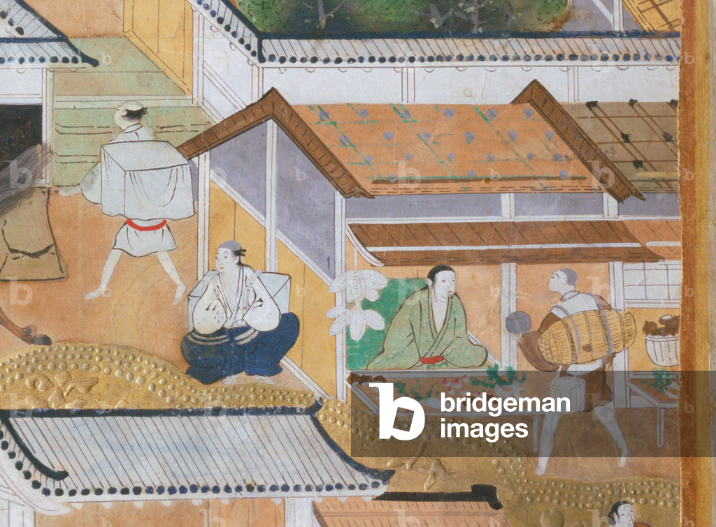 Osakazu Byobu - Paravento pieghevole giapponese a otto pannelli (dipinto)