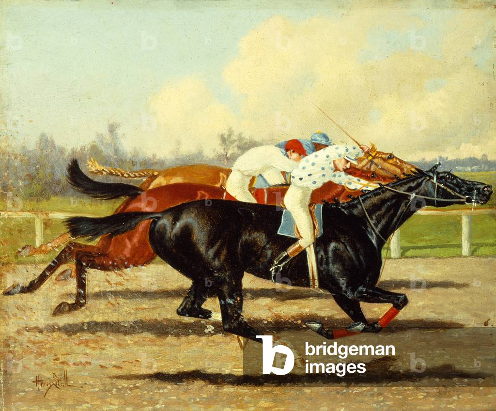 Galilea, Dobbins e Domino Running in the Futurity Pali, Belmont Park, 1893 (olio su tela)