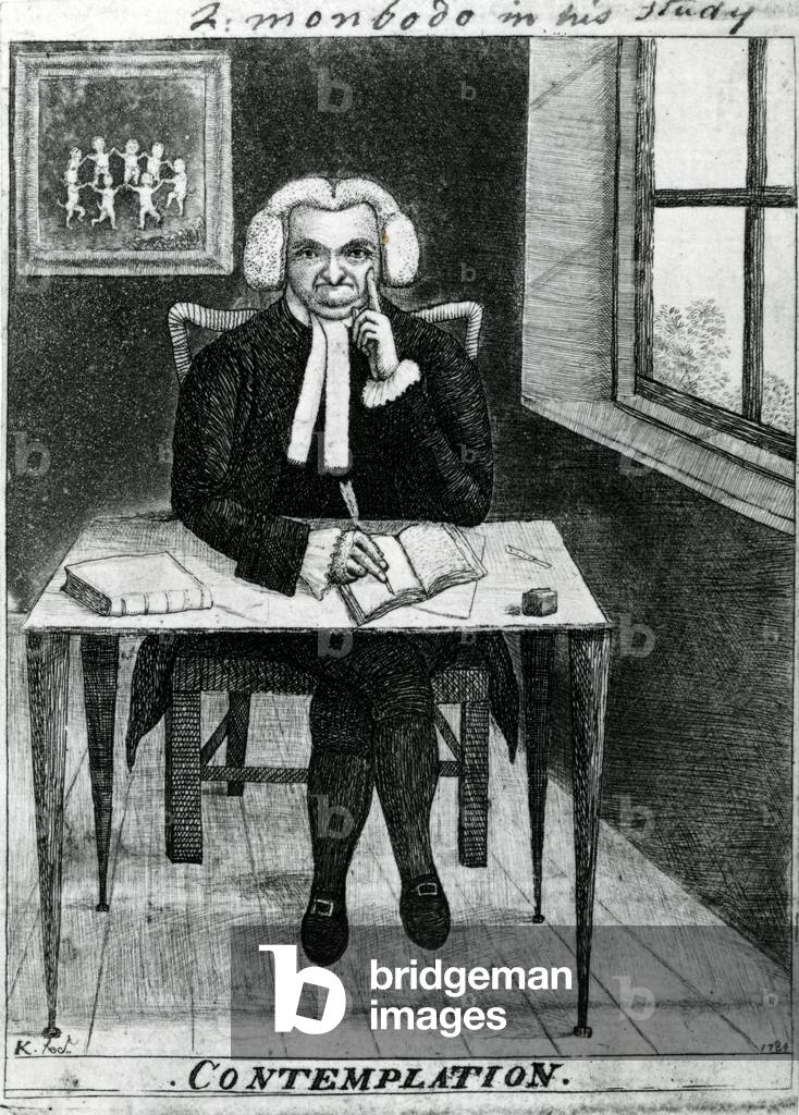 Contemplation - Lord Monboddo in his Study, 1784 (etching)