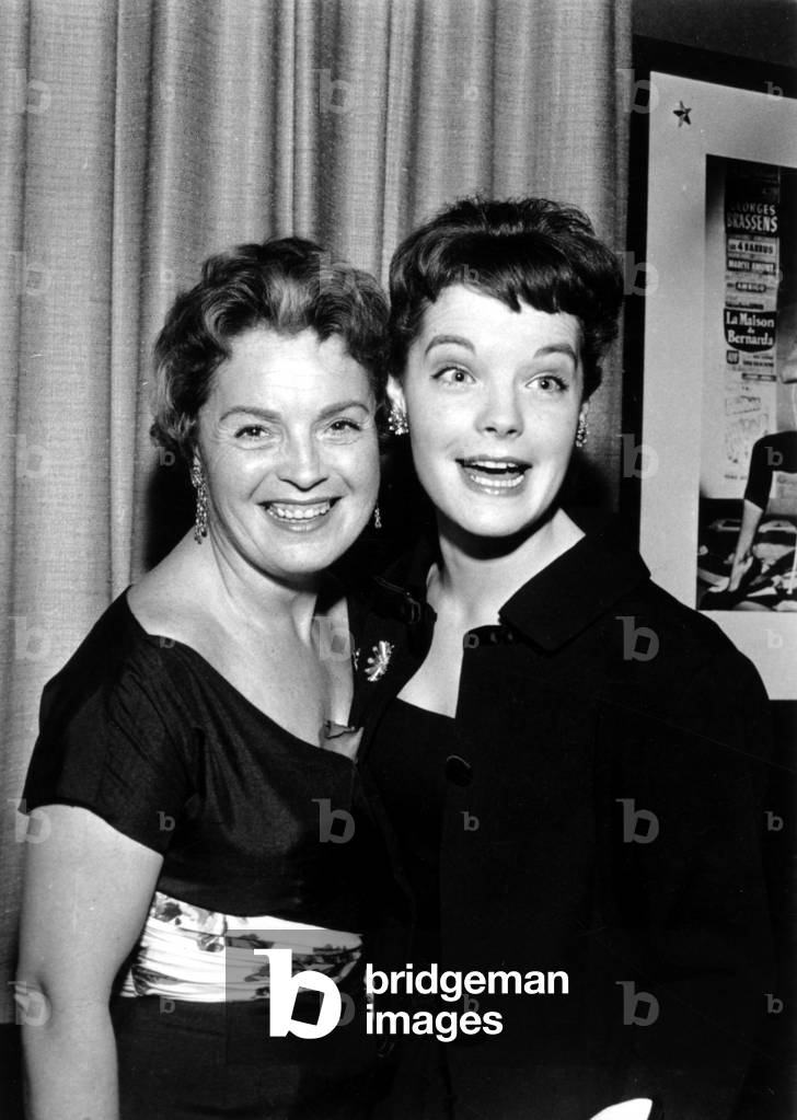 Romy Schneider with her mother Magda, 1958