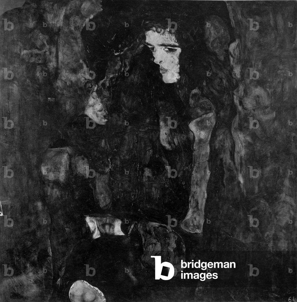 Bild von Gemälde "Black Girl (Mädchen in Schwarz)" 1911 von Egon Schiele