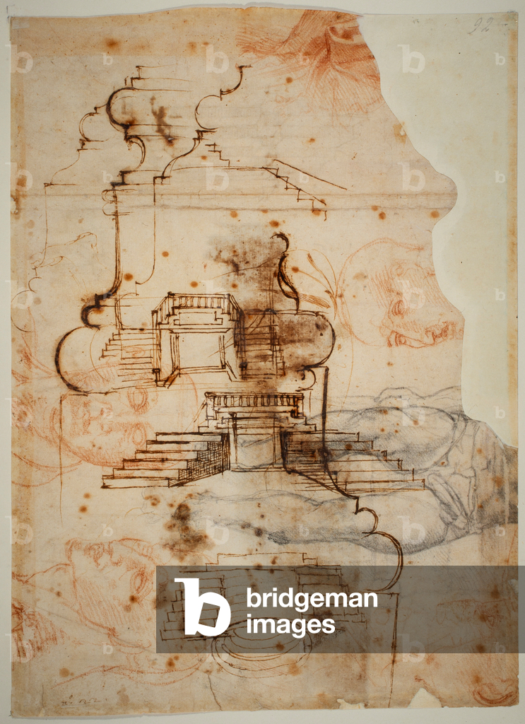 Plans for stairs, 1524-1525 (drawing)