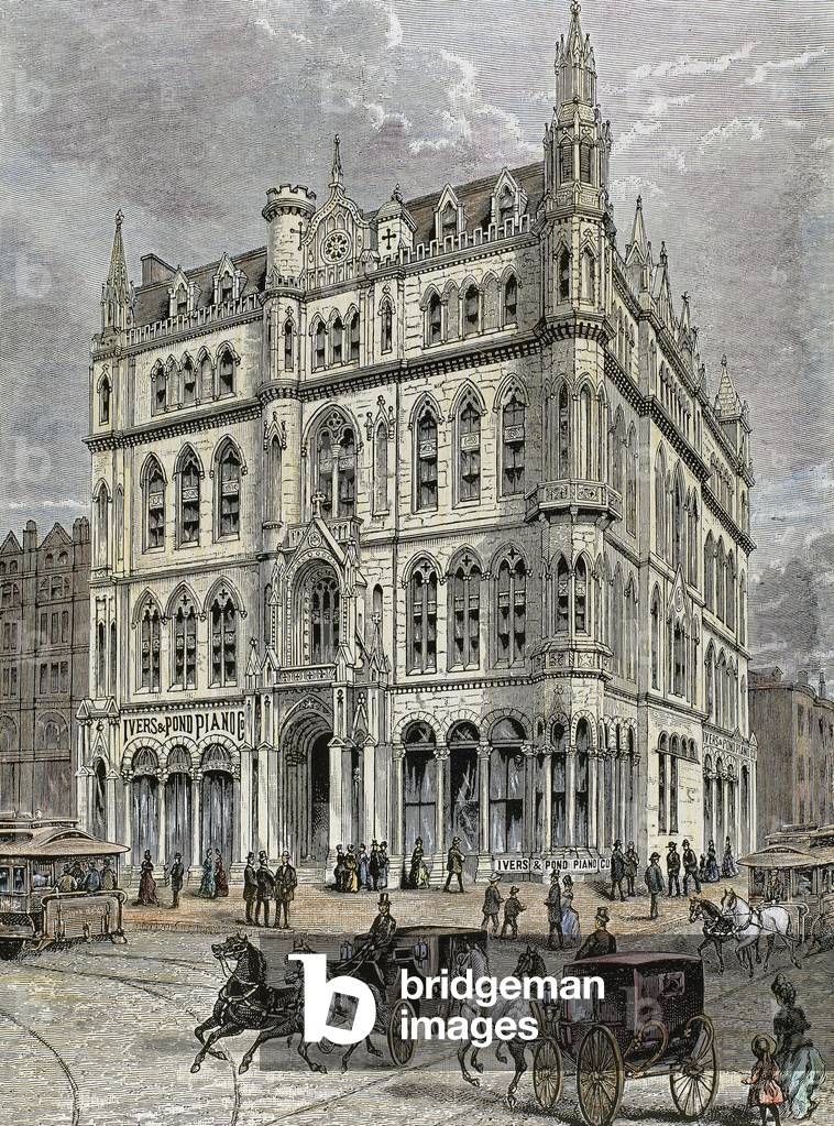 "Tempio massonico. XIX secolo. Boston. Stati Uniti.", b/w