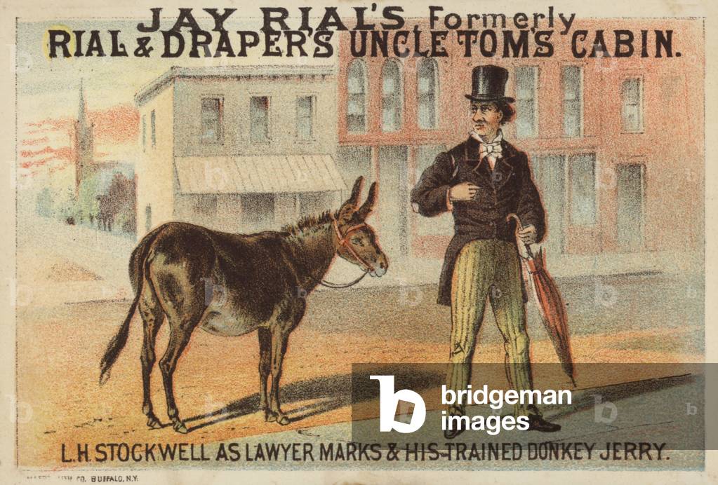 "Mann und Esel (chromolitho)" 1801 von American School