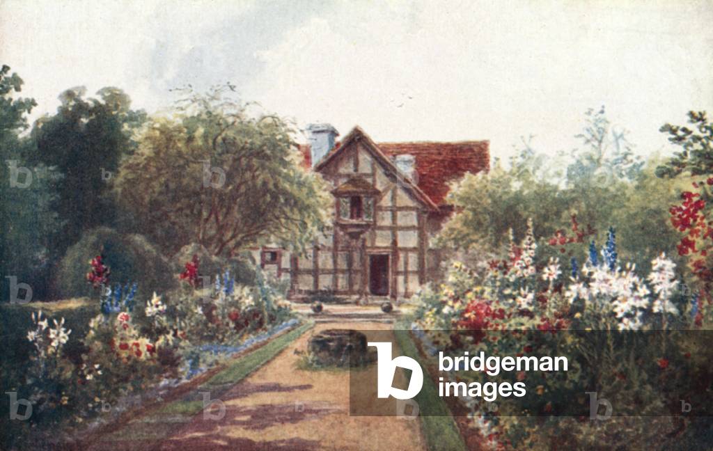 "Giardino luogo di nascita di Shakespeare (colore lito)" di William W. Quatremain