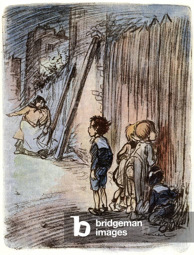 "Copertina di carta francese «Le Rire» 8 ottobre 1910 (colore lito)" 1910 di Francisque Poulbot