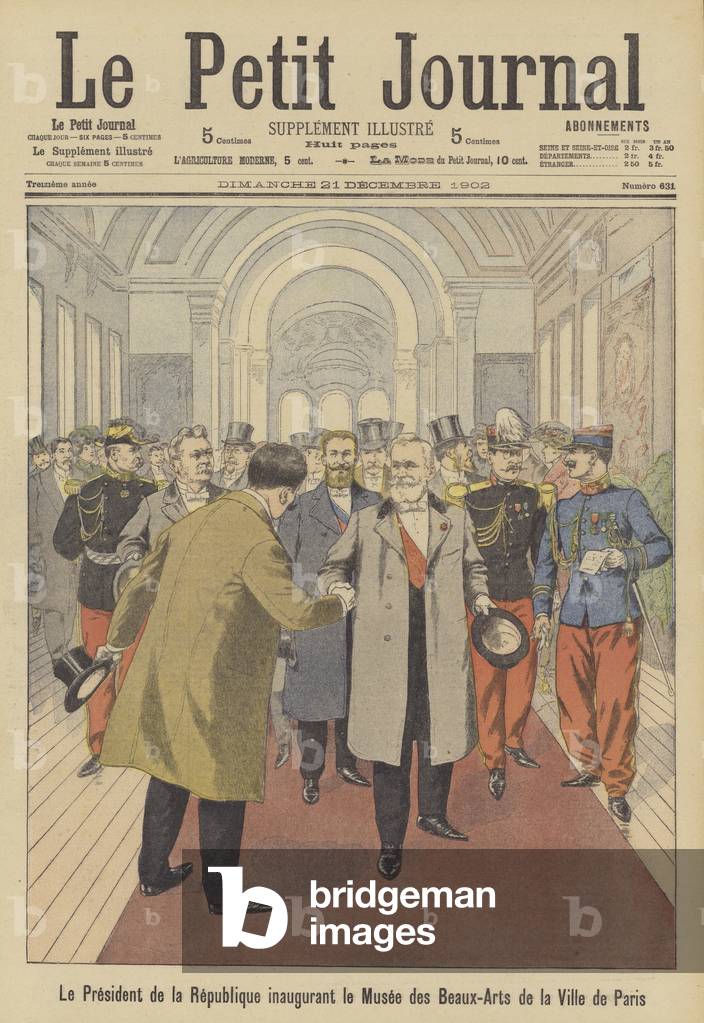 Presidente Loubet apertura del Museo di Belle Arti di Parigi (colore lito)