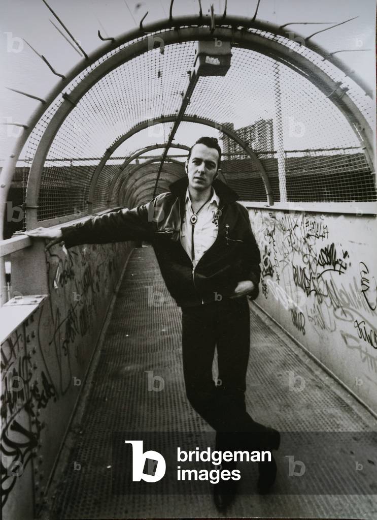 Image de Photographie représentant Portrait de Joe Strummer (photo n/b) 1988