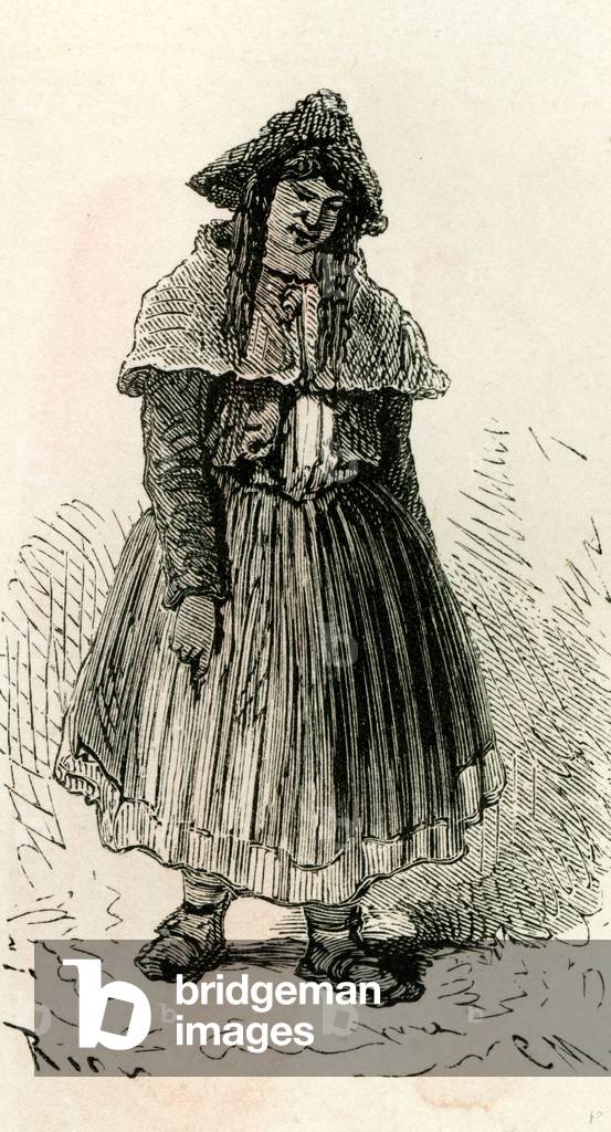 Image of Engraving depicting Arequipa Woman 1869 Peru