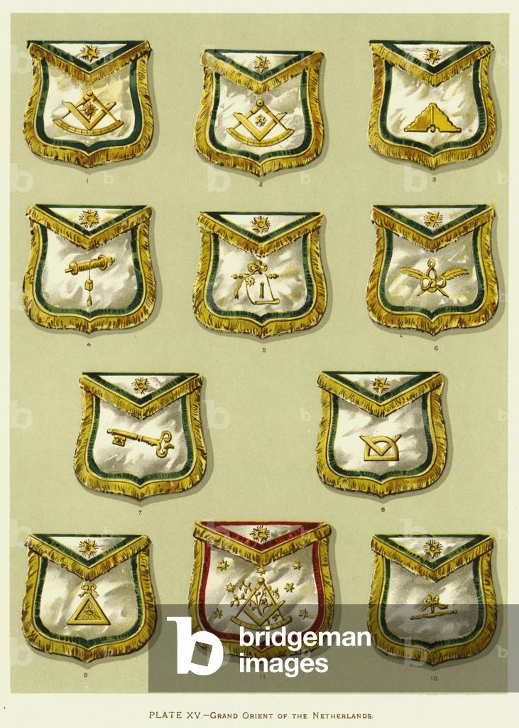 Grand Orient der Niederlande (Farbe Litho)