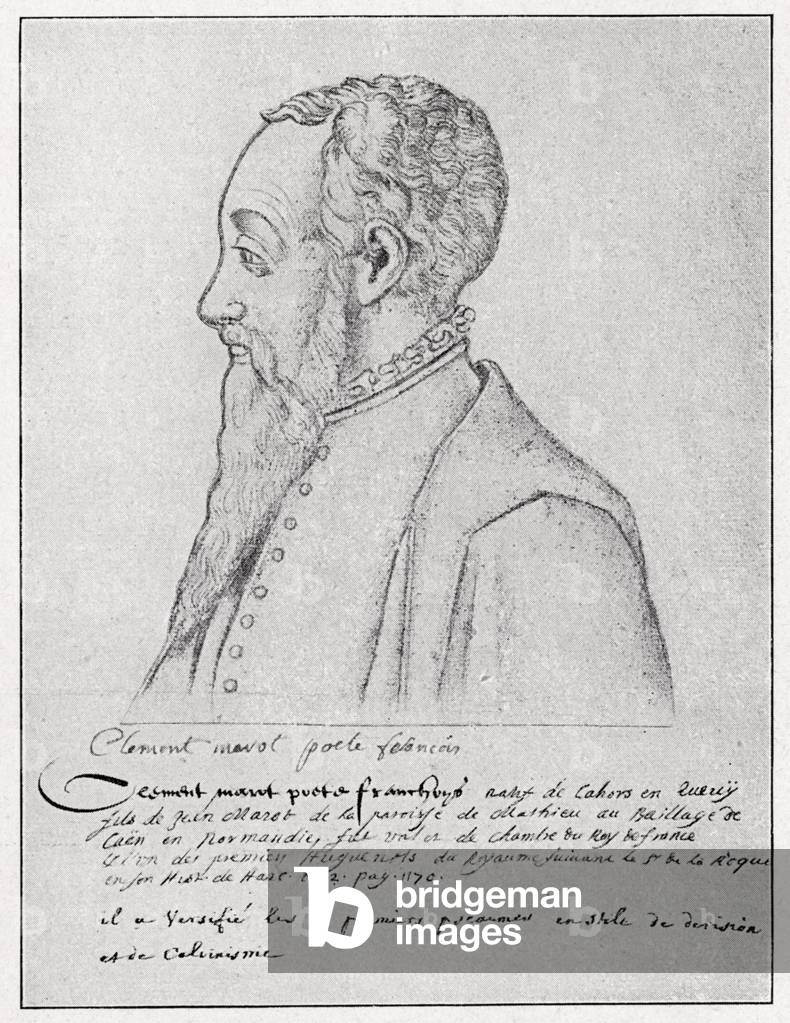 "Clément Marot - ritratto", b/w
