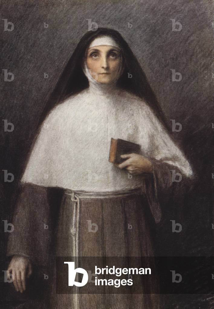 Santa Chiara (litografia a colori)