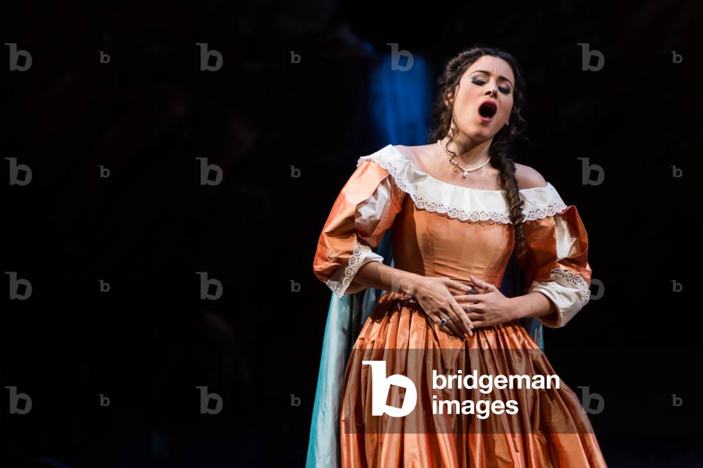 Leonor Bonilla als Fräulein Lucia in der Oper 'Lucia di Lammermoor', Probe im Teatro de la Maestranza, Oktober