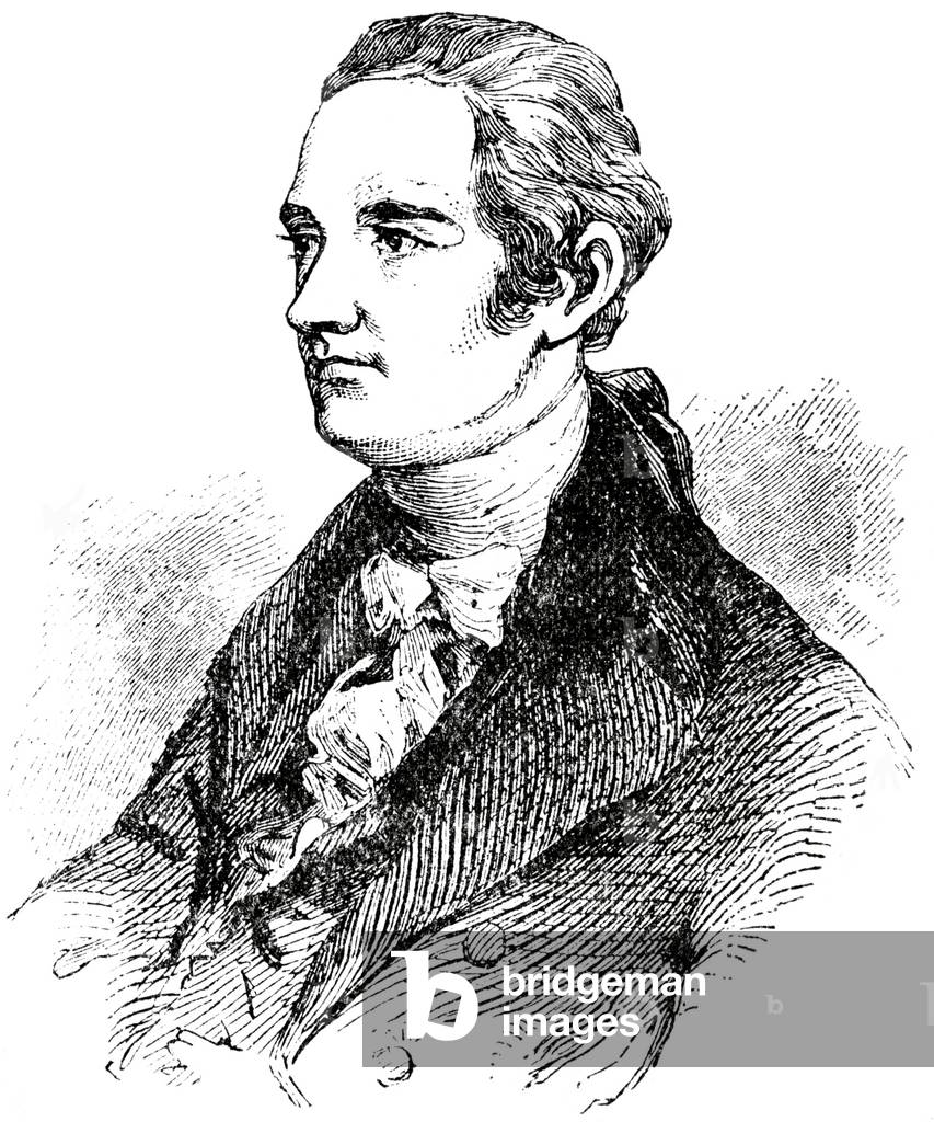 "Alexander Hamilton" 1889 di American School, b/w