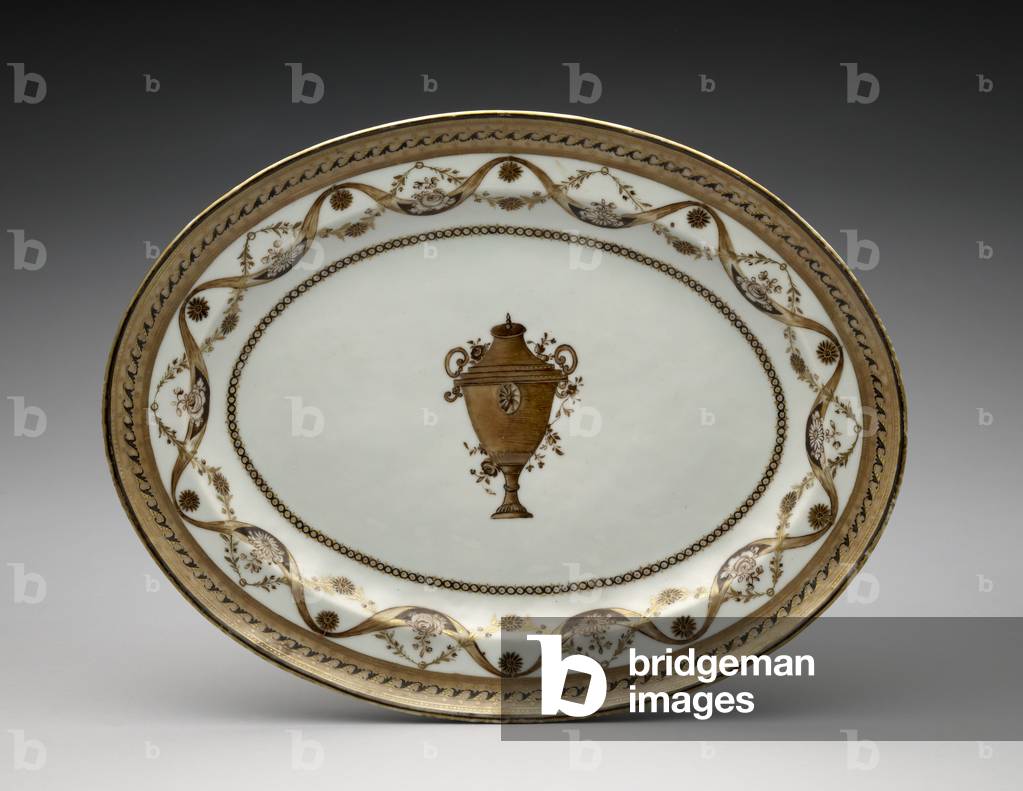 Immagine di Ceramica "Piatto da un servizio di cena e dessert" 1800 di Chinese School