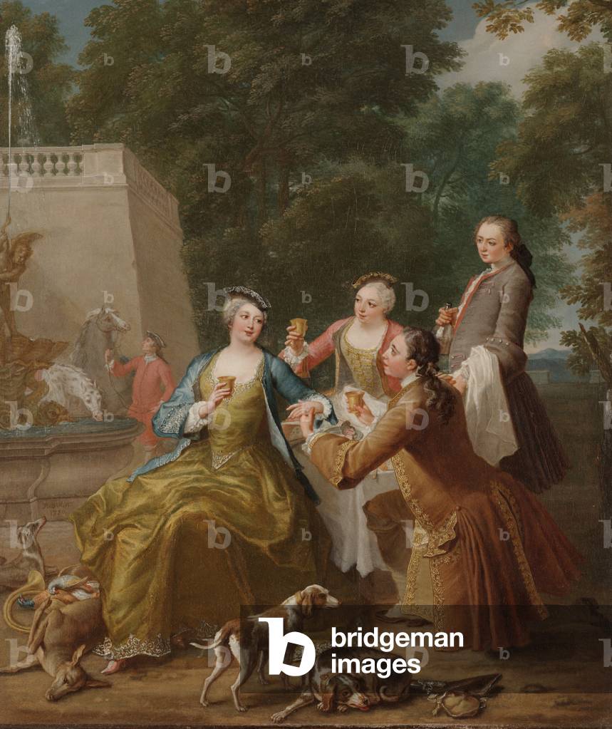 Nach der Jagd oder Apres la Chasse, 1730 (Öl auf Leinwand)