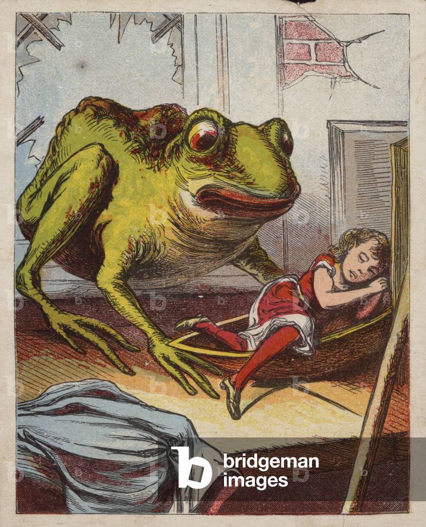 "Toad Finds Schlafendes Mädchen (chromolitho)" 1801 von American School