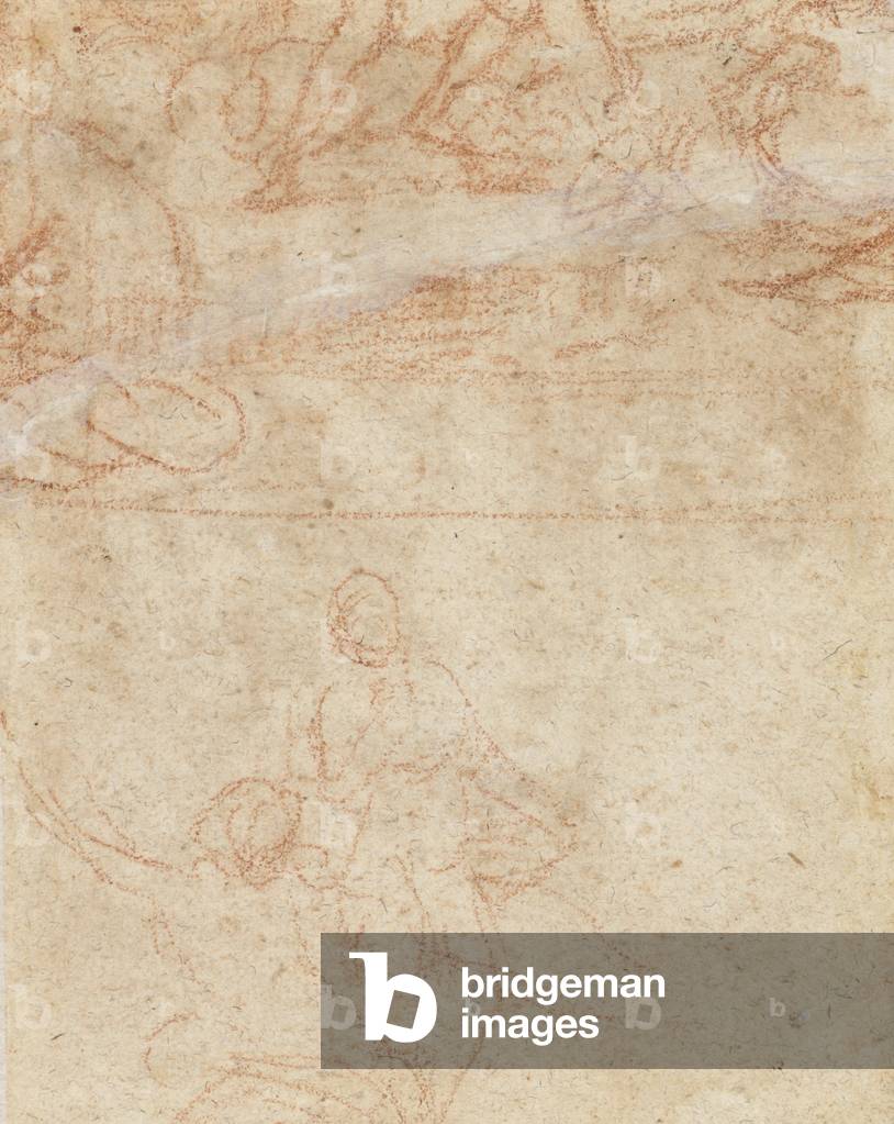 Image of Drawing depicting Two rough sketches by Nicolas Poussin, b/w
