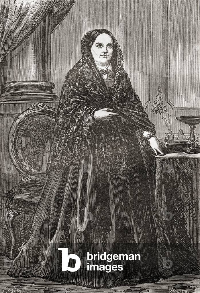 "Prinzessin Maria Christina von den zwei Sizilien. aus Historia de los Crimenes del Despotismo" 1870, b/w