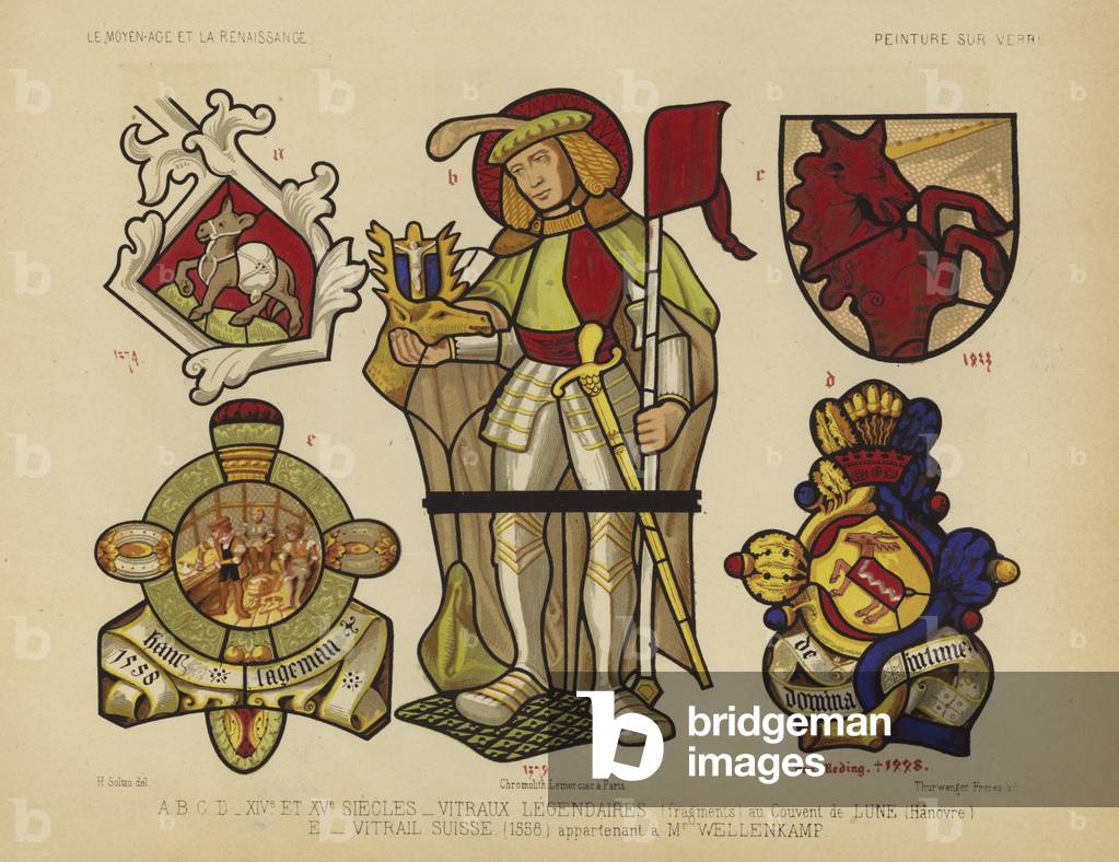 Glasmalerei, 14.-15. Jahrhundert (chromolitho)