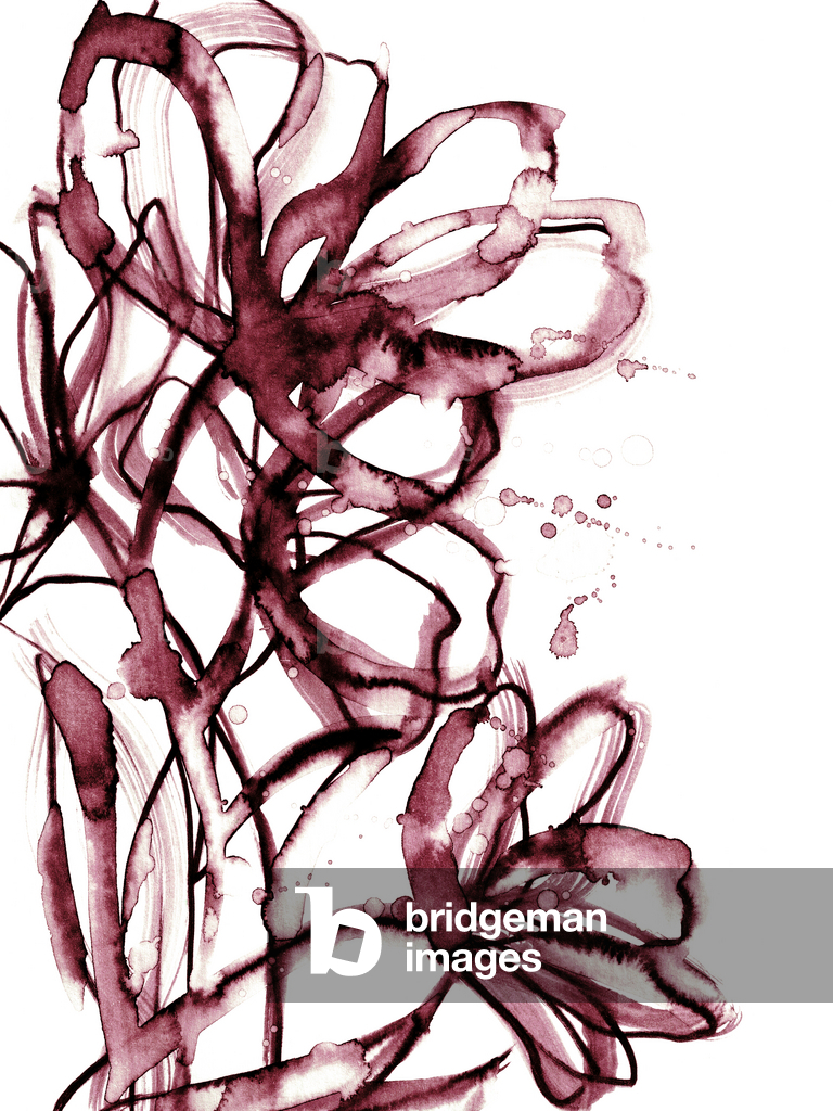 BRUSHSTROKE BLOOMS 5, 2022 (Aquarell, gemischte Technik)