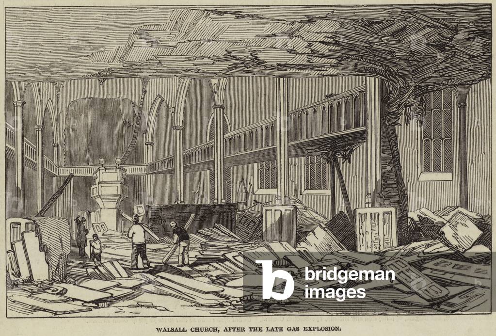 Walsall Church by English Artist, b/w