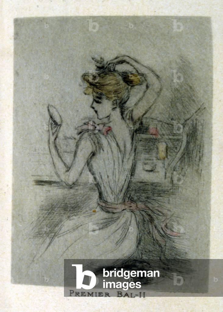 A woman preparing for a ball
