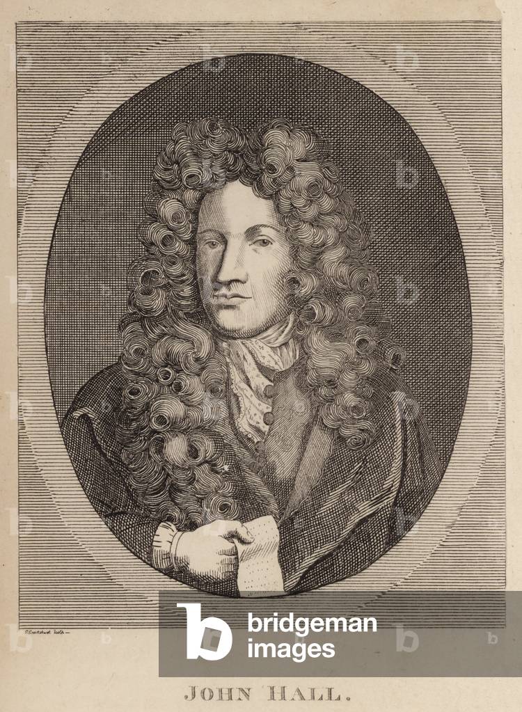 John Hall (gravure) par English School, b/w
