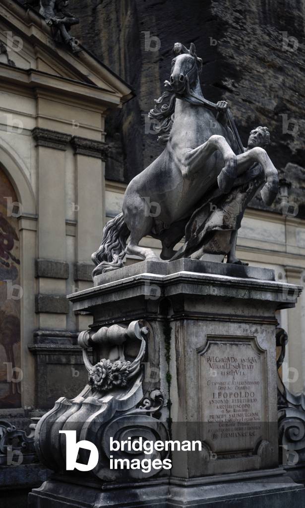 "Barocke Kunst. Das Pferd Tamer. Skulptur von Michael Bernhard Mandl (1660-1711)"