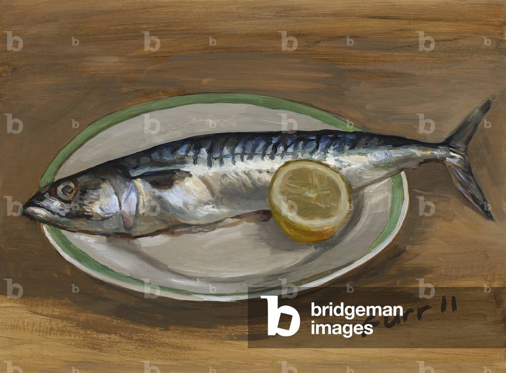 Bild von Gemälde "Makrele" 2011 von Christian Furr