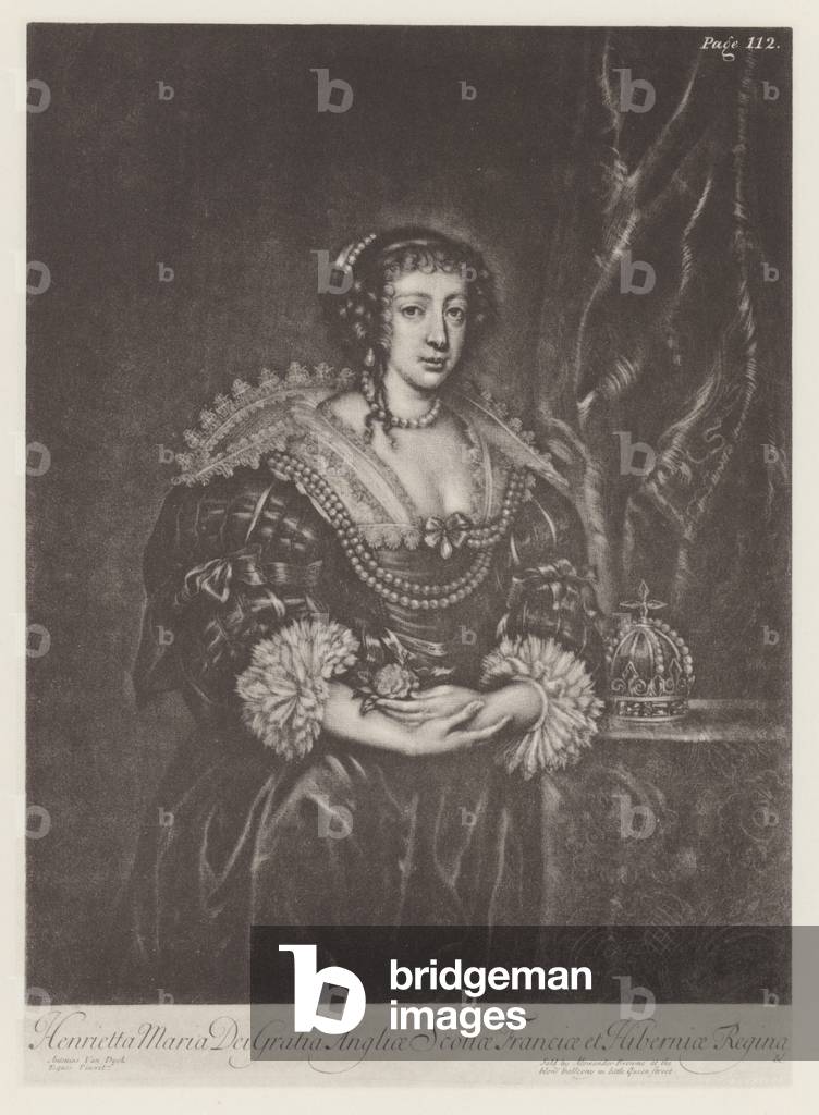 Bild von Druck "Henrietta Maria" 1801 von English School